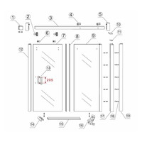 BWS Nisdeur Schuifbaar 2-Delig 170x200 cm 8 mm Nano Coating Chroom