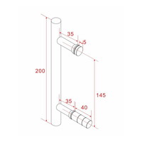 Wiesbaden losse deurgreep type 1 chroom