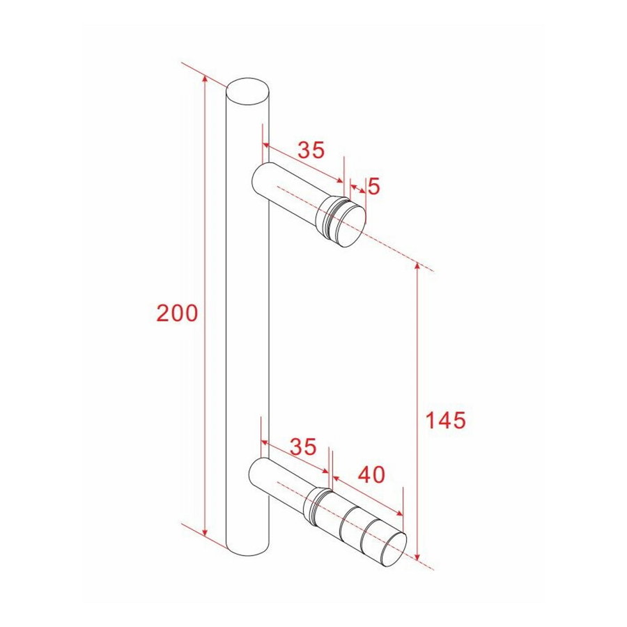 Wiesbaden losse deurgreep type 1 chroom