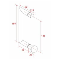 Losse Deurgreep Type 5 Chroom