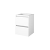 Badmeubelset Aquasplash Salt 50x46cm Greeploos 2 Lades Met Wastafel Acryl 1 Kraangat Ice White