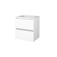 Badmeubelset Aquasplash Salt 60x46cm Greeploos 2 Lades Met Wastafel Acryl 1 Kraangat Ice White