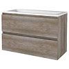 Boss & Wessing Badmeubelset Aquasplash Salt 100x46cm Greeploos 2 Lades Met Wastafel Acryl Scotch Oak
