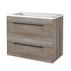 Boss & Wessing Badmeubelset Aquasplash Salt 100x46cm Met Grepen (Kleurkeuze) 2 Lades Met Wastafel Acryl Scotch Oak