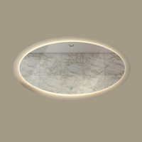 Badkamerspiegel Gliss Oval LED Verlichting 95x150 cm