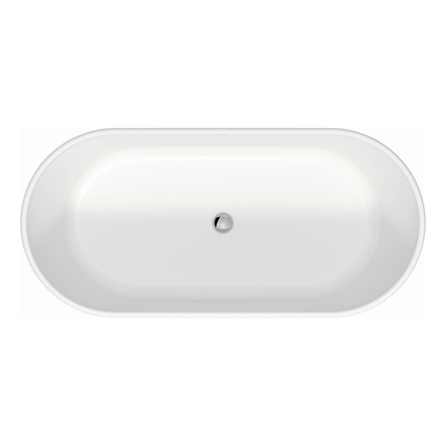 Vrijstaand Ligbad Duravit D-Neo 160x75x60 cm Zonder Overloop Mat Wit