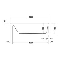 Whirlpool Duravit D-Neo Inbouw 180x80x48.5 cm Wit