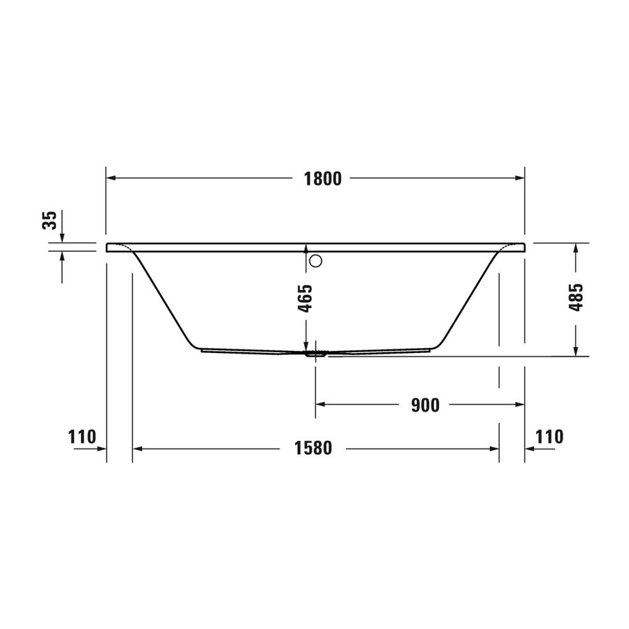 Whirlpool Duravit D-Neo Inbouw Duo 180x80x48.5 cm Wit