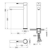 Wastafelkraan Best Design White Mengkraan Hoog Mat Wit