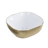 Best Design Waskom Best Design Royal Gold Opbouw Keramiek 42.5x14.5 cm Messing Goud