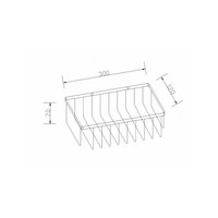 Opbergrek Best Design Moya Douchekorf Rechthoek Mat Goud