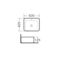 Wastafel Best Design Flaago Rechthoek 50 cm Mat Wit