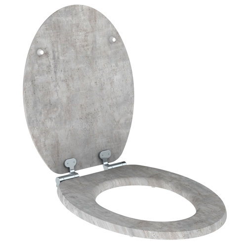 Toiletzitting Allibert Naturo 36,7x5x45 cm Licht Beton 