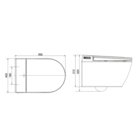 Hangtoilet Allibert AquaSmart met Softclose en Reinigingssysteem Wit