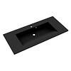 Allibert Wastafel Allibert Slide Solid Surface 100,2x46,2 cm Zwart Graniet