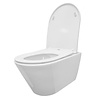 Boss & Wessing Wandcloset Aquasplash Tia Softclose Rimless met Toiletzitting Glans Wit