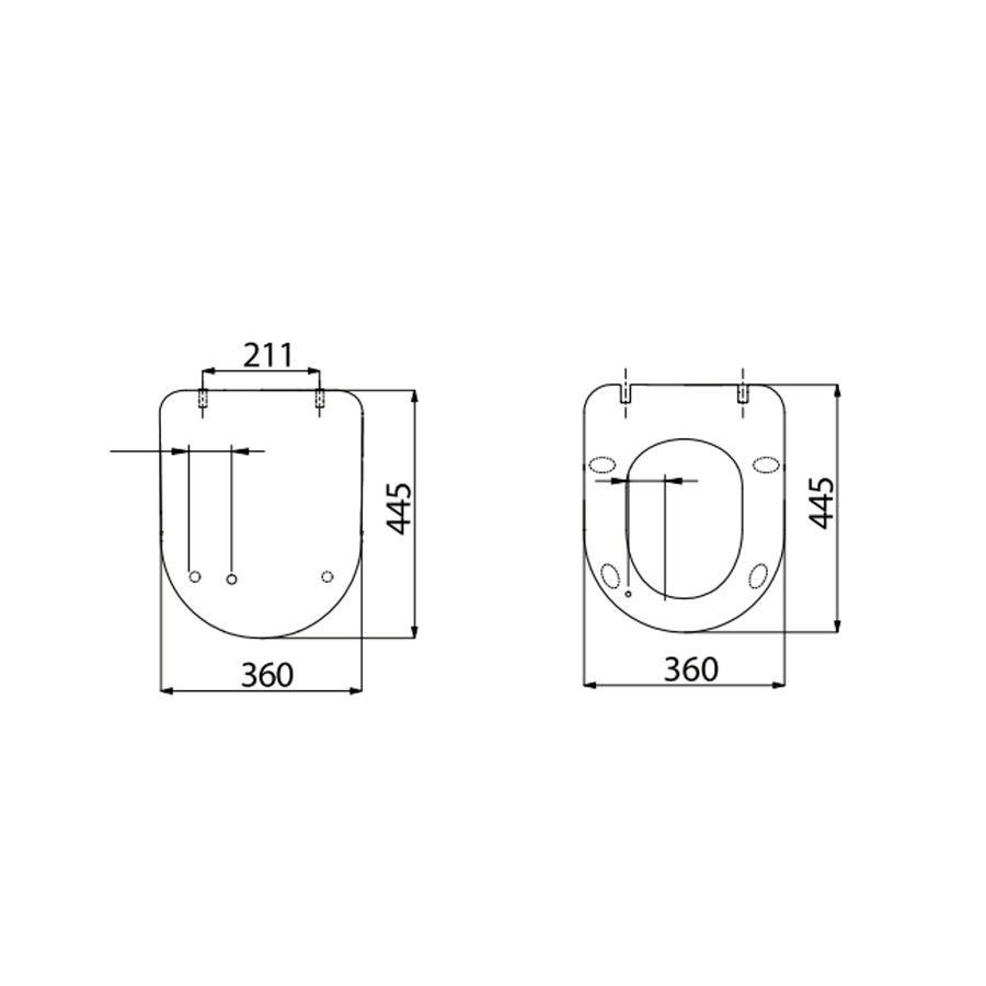 Toiletzitting Creavit Duroplast met Inox Scharnieren Softclose Mat Zwart