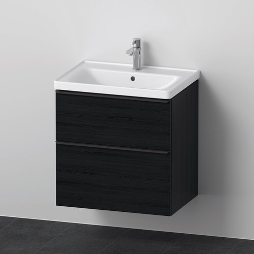 Badkamermeubelset Duravit D-Neo Wastafel Keramiek 65x48x62.5 cm Mat Eiken Zwart 