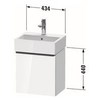 Badmeubel Duravit D-Neo Wand 43.4x32.2x44 cm Rechts Mat Eiken Zwart