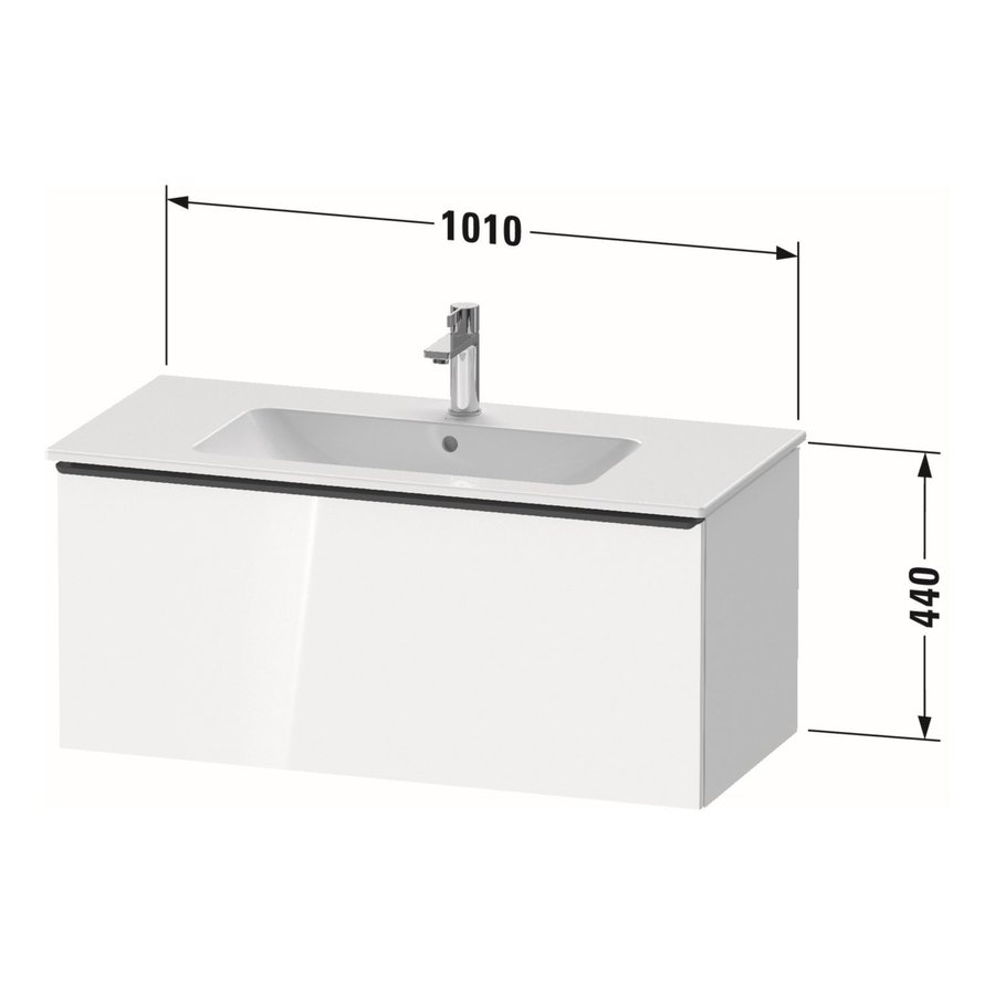 Badmeubel Duravit D-Neo Wand 101x46.2x44 cm Hoogglans Wit