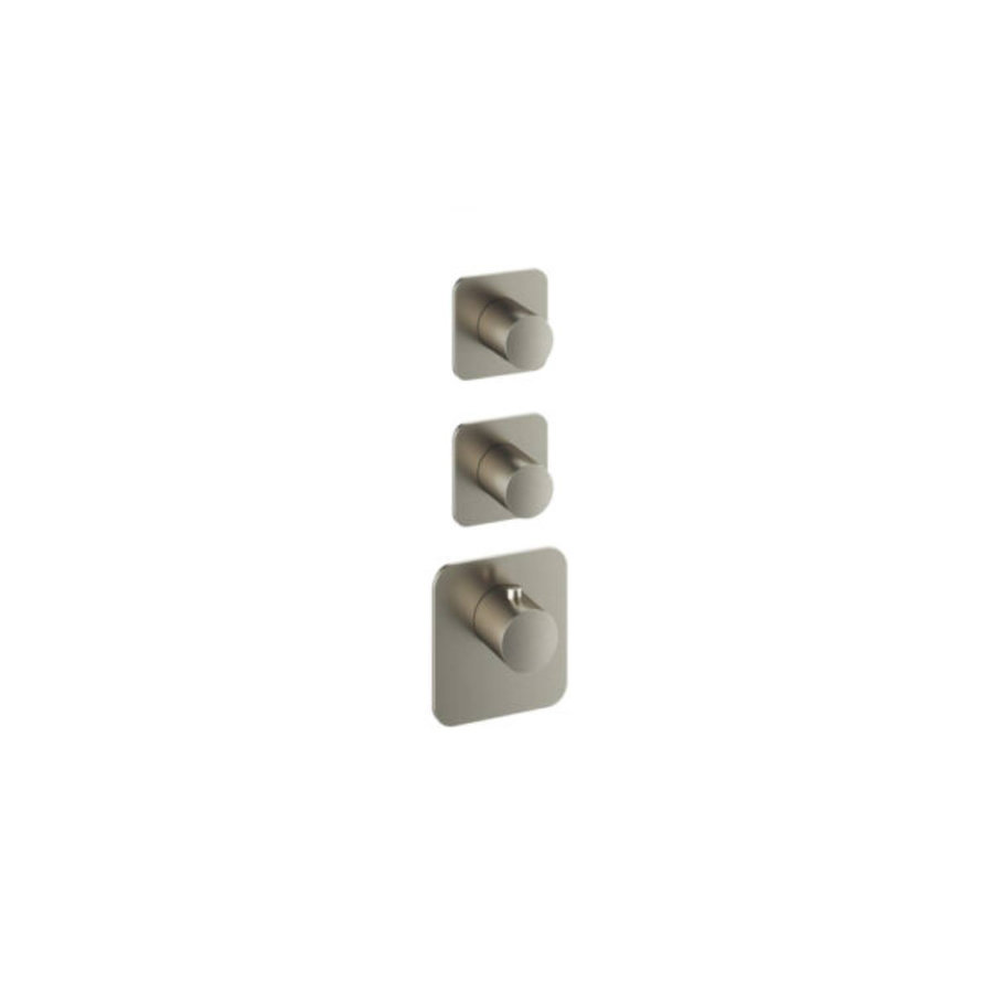 Thermostaat Hotbath Gal High Flow met 2 Stopkranen Geborsteld Nikkel PVD