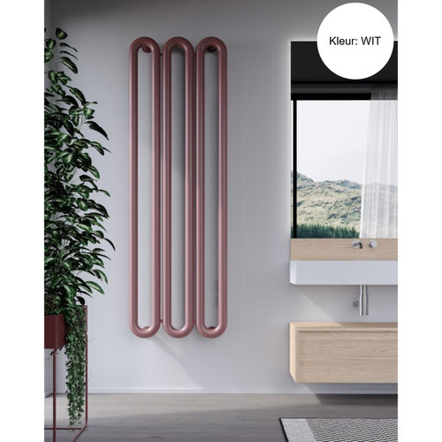 Designradiator Instamat Tubone-V 150x67x14cm Incl. Aansluitset Wit 