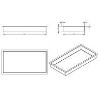 Inbouwnis Wiesbaden 30x60x7 cm RVS Mat Wit