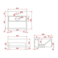 Fontein Wiesbaden Julia 30x28x12,5 cm Solid Surface Mat Zwart