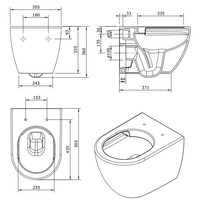 Wandtoilet Sanindusa Sanibold Rimfree Keramiek Mat Wit