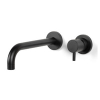 Wastafelmengkraan Inbouw Bongio Squadra 22 cm Uitloop met Installatiebrug Mat Zwart