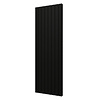 Designradiator Plieger Cavallino Retto Dubbel 1549 Watt Middenaansluiting 180x60,2 cm Mat Zwart