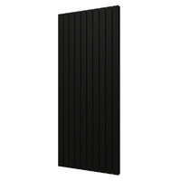 Designradiator Plieger Cavallino Retto Dubbel 1936 Watt Middenaansluiting 180x75,4 cm Mat Zwart