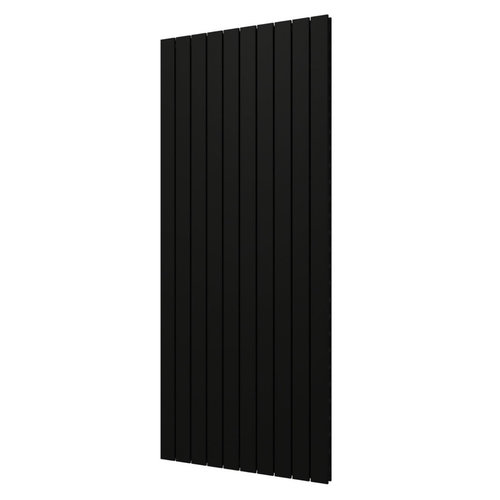 Designradiator Plieger Cavallino Retto Dubbel 1936 Watt Middenaansluiting 180x75,4 cm Mat Zwart 