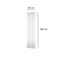 Designradiator Plieger Cavallino Retto Enkel 999 Watt Middenaansluiting 200x45 cm Donkergrijs Structuur