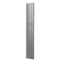 Designradiator Plieger Cavallino Retto Dubbel 905 Watt Middenaansluiting 200x29,8 cm Zilver Metallic