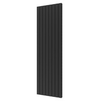 Designradiator Plieger Cavallino Retto Dubbel 1716 Watt Middenaansluiting 200x60,2 cm Black Graphite