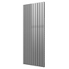 Plieger Designradiator Plieger Cavallino Retto Dubbel 2146 Watt Middenaansluiting 200x75,4 cm Zilver Metallic