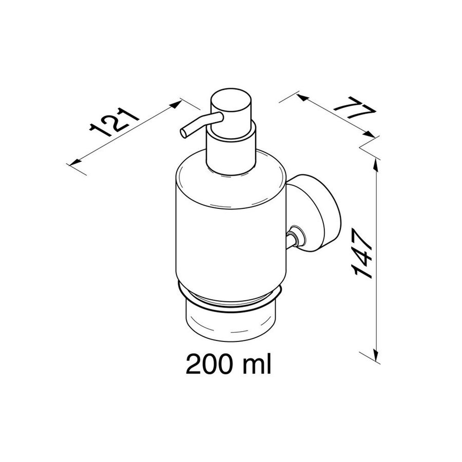 Zeepdispenser Geesa 27 Collection 200 ml Glas Chroom