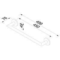 Handdoekrek Geesa Nemox 50 cm Geborsteld Zwart