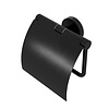 Toiletrolhouder Geesa Nemox met Klep Zwart