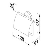 Toiletrolhouder Geesa Nemox met Klep Geborsteld Zwart