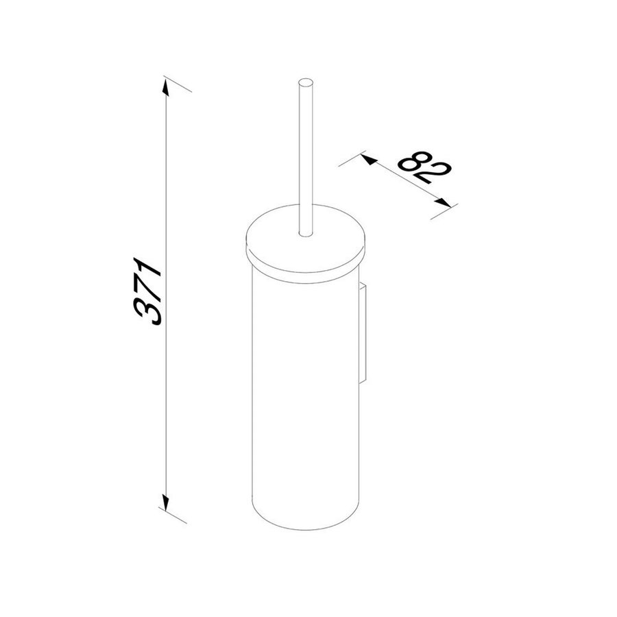 Toiletborstel met Houder Geesa Nemox Wand Geborsteld Zwart