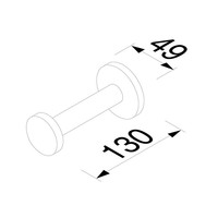 Reserverolhouder Geesa Nemox 13 cm Zwart