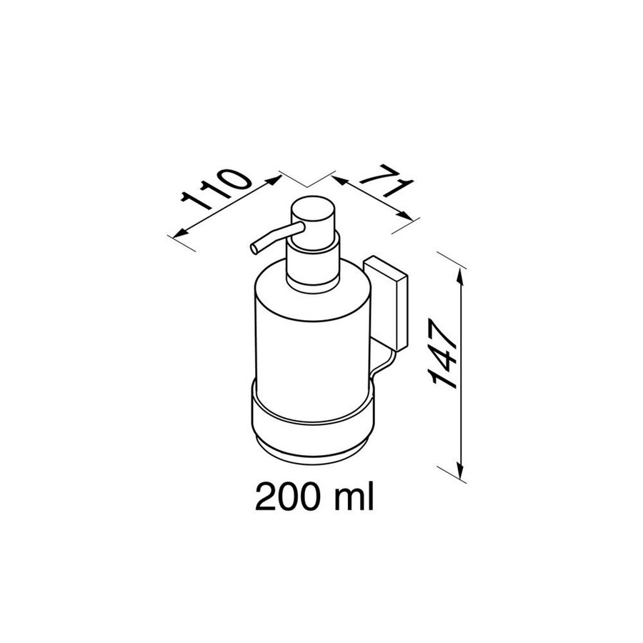 Zeepdispenser Geesa AIM 200 ml Hangend Chroom