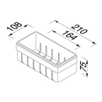 Douchemand Geesa Frame 21 cm Zwart Chroom