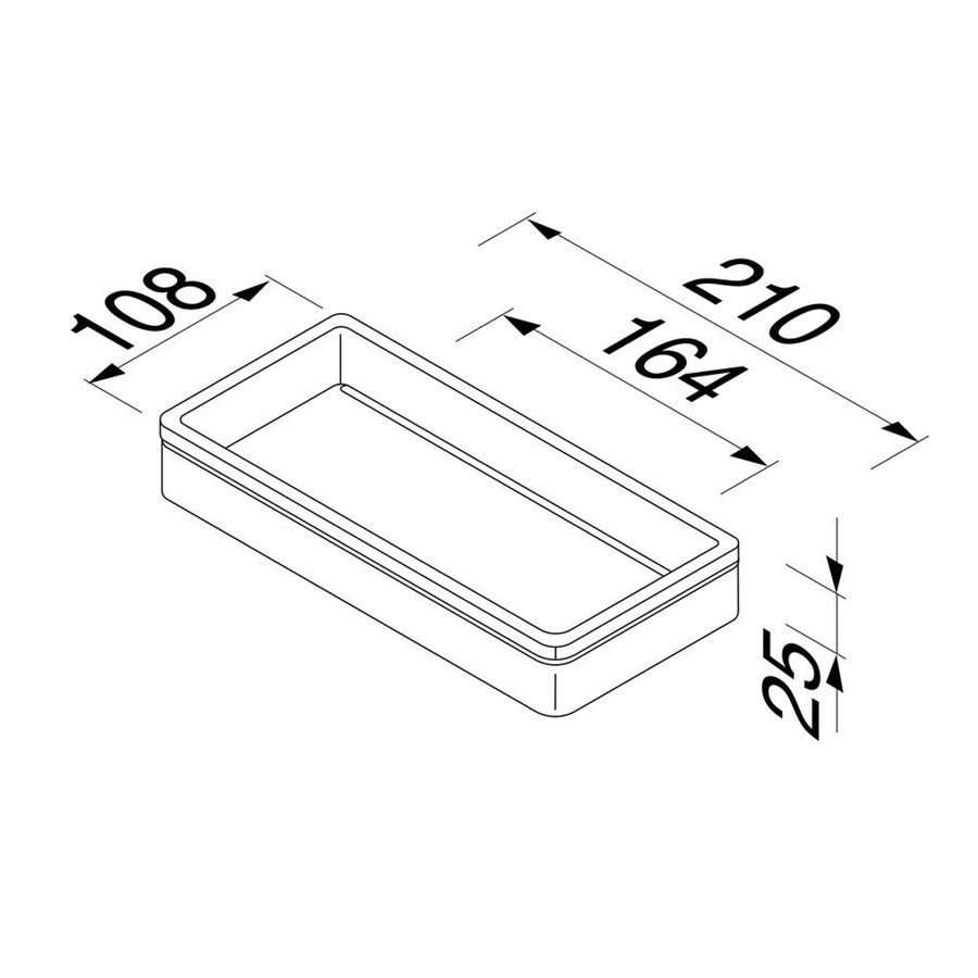 Planchet Geesa Frame 21 cm Zwart Chroom