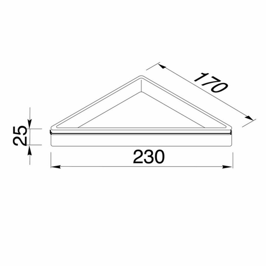 Hoekplanchet Geesa Frame Wit Chroom