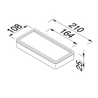 Planchet Geesa Frame Universeel 21 cm Zwart Chroom