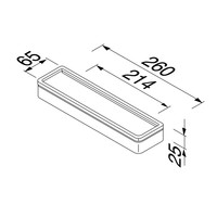 Planchet Geesa Frame 26 cm Wit Chroom