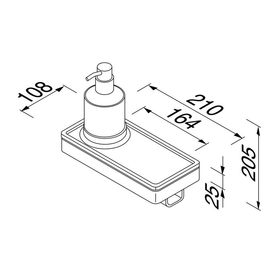 Planchet met Zeepdispenser en Handdoekhaak Geesa Frame Zwart